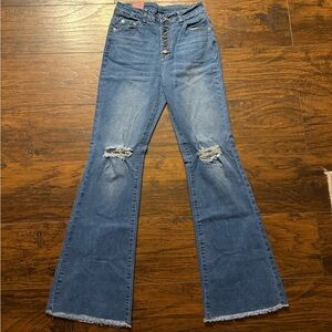 Stylish Blue Flared Women Jeans